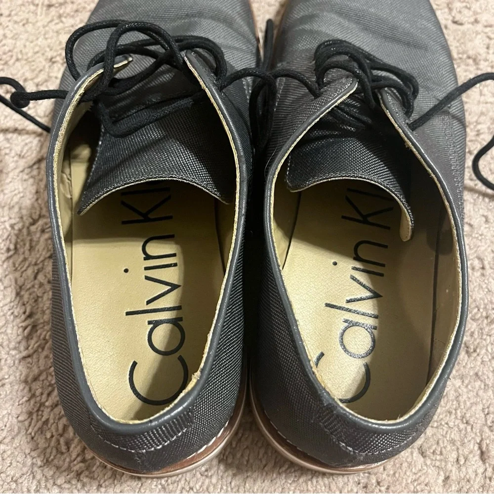 Calvin Klein Men's Charcoal Lace-Up Oxfords - Picture 6 of 6